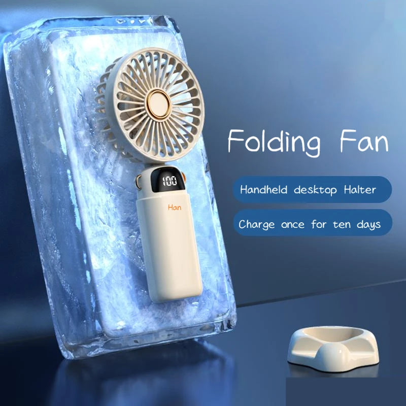 Aromatherapy Mini Handheld Small Fan Portable Portable Silent Office Desk Student on Dormitory Charging Outdoor Hand Holding Fan