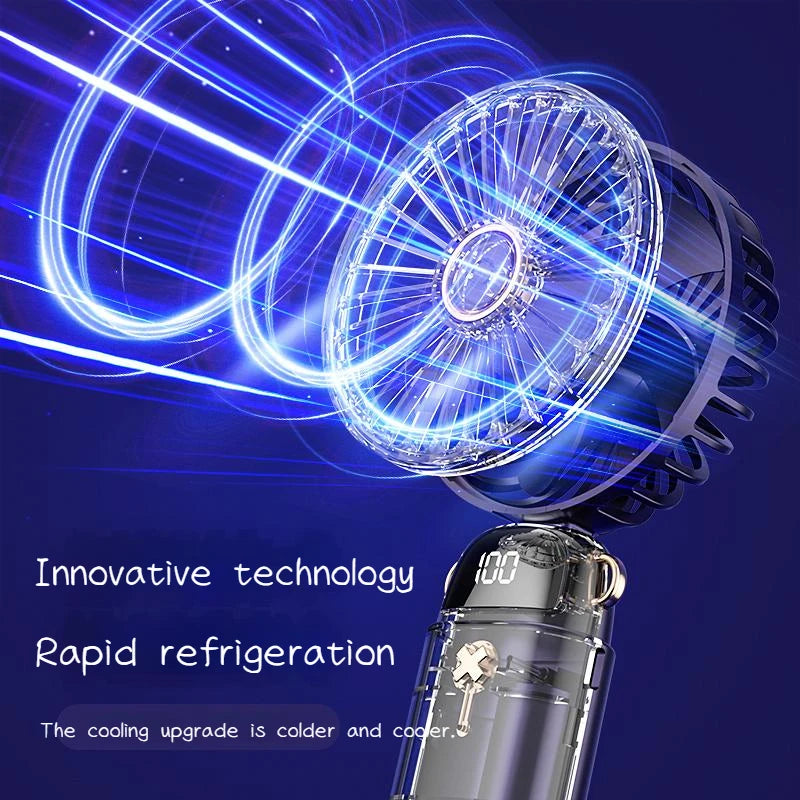 Aromatherapy Mini Handheld Small Fan Portable Portable Silent Office Desk Student on Dormitory Charging Outdoor Hand Holding Fan
