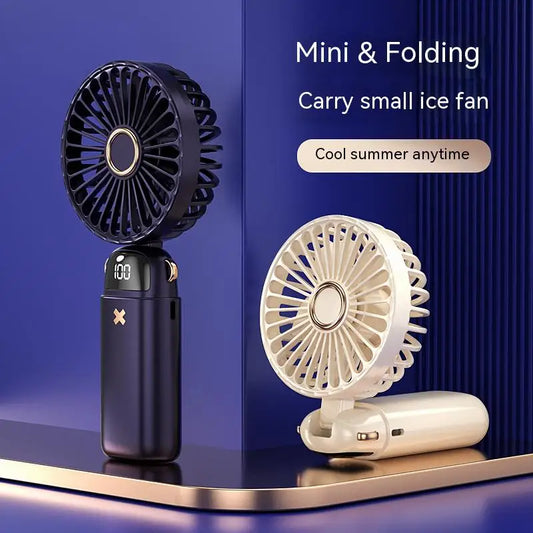 Aromatherapy Mini Handheld Small Fan Portable Portable Silent Office Desk Student on Dormitory Charging Outdoor Hand Holding Fan